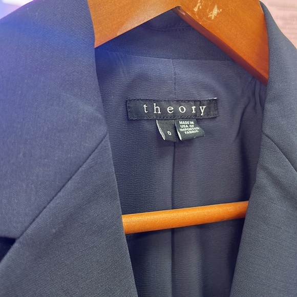 Theory Virgin Wool Blue Blazer - Picture 4 of 8